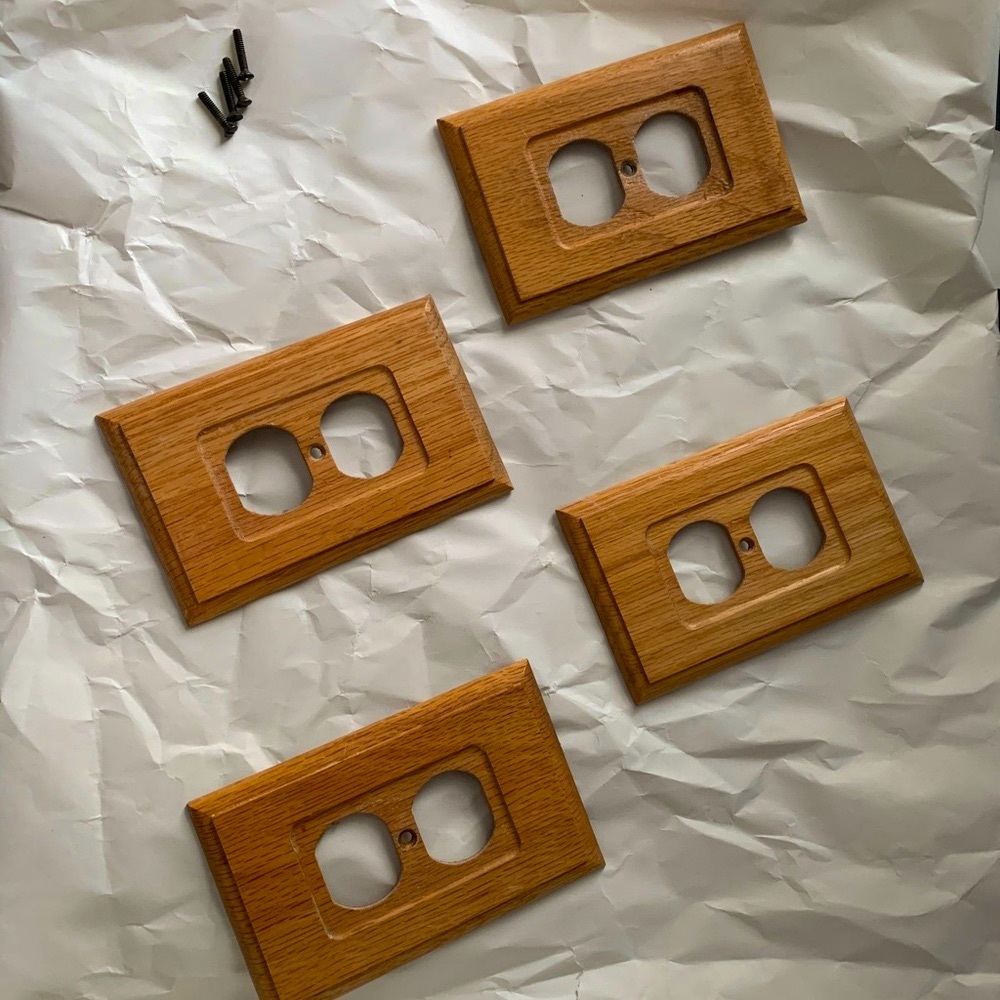 Oak Wood outlet covers - paintable. **BOGO same or less$